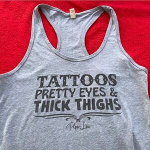 Tattoo‎ tank Piper Lou Racerback Tank Top Tattoos Pretty Eyes Thick Thighs XL